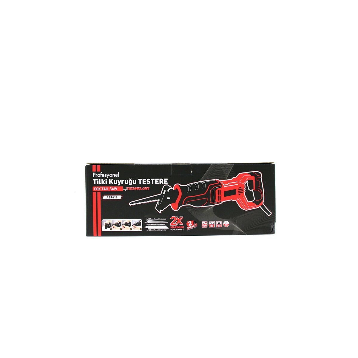 KIRMIZI TİLKİ KUYRUĞU ELEKTRİKLİ TESTERE 230V 0-2800 RPM ASR-616 (5293)