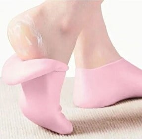 Küçük Boy Silikon Nemlendirici Ayak Bakım Çorabı Pembe (5293)