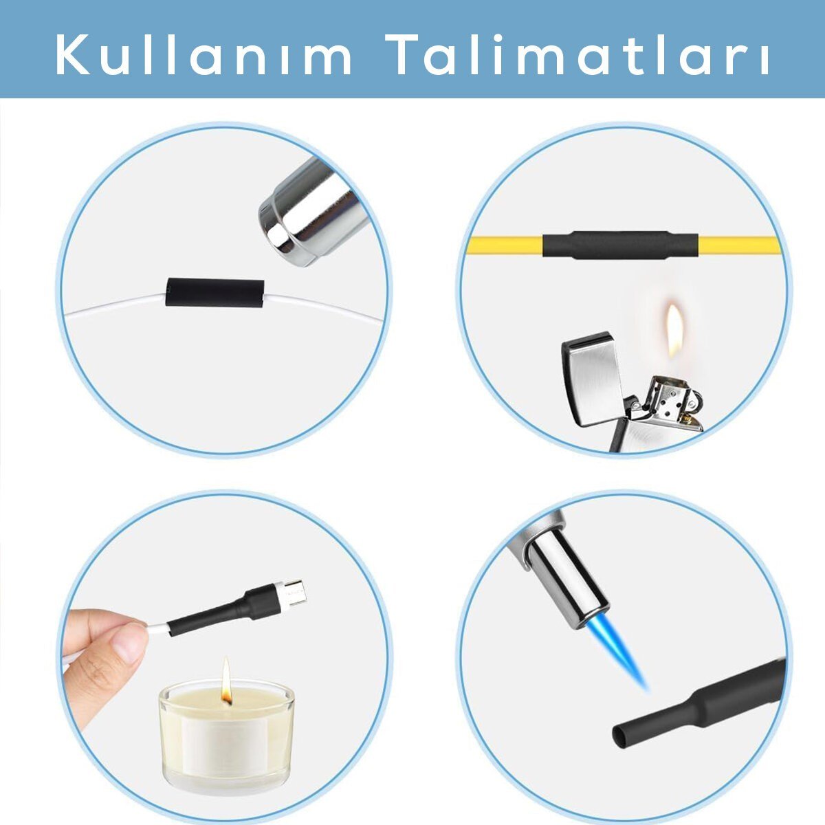 MAKARON KABLO TAMİR SETİ ISIYLA BÜZÜŞMELİ DARALAN HORTUM (5293)