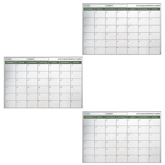 Manyetik Yapışkanlı Bir Aylık Program Planlayıcı Takvim 85x56 cm (5293)