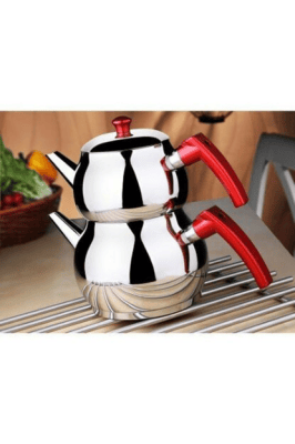 MİNİ 2LT KÜÇÜK BOY KÜRE ÇELİK ÇAYDANLIK SETİ (5293)