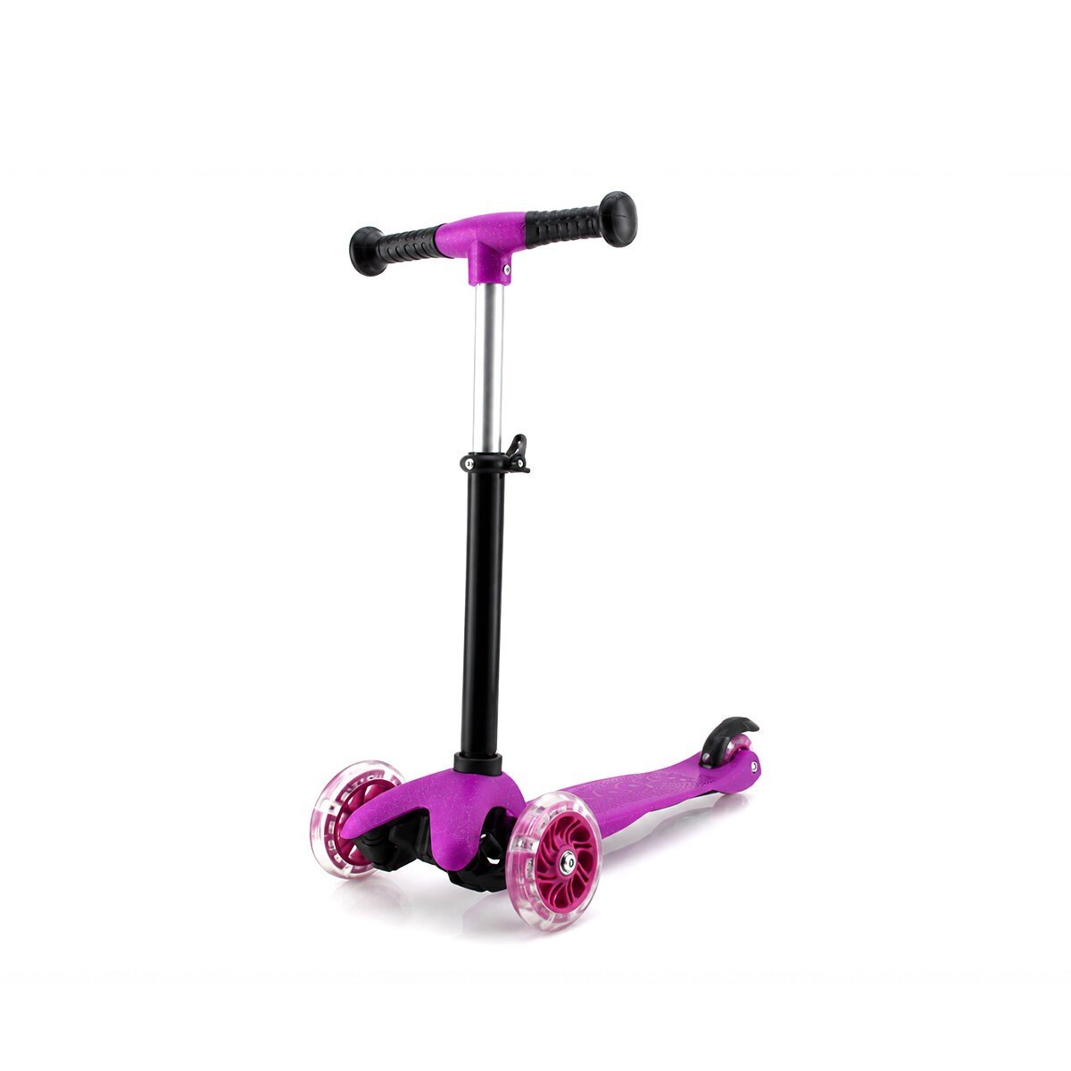 MINI SCOOTER RIDEN SHINE IŞIKLI SCOOTER 55X57-64-71CM FOSFORLU RENKLİ +2 YAŞ - 40KG MAX TAŞIMA HERHANGİ BİR RENK GÖNDERİLİR (5293)