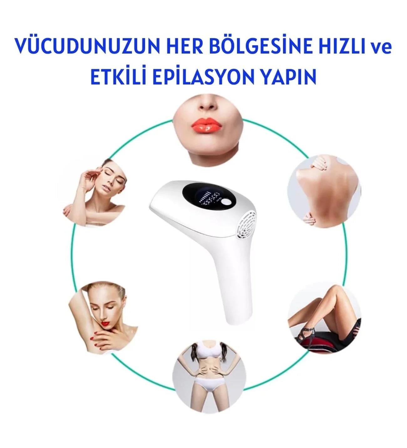Profesyonel  Lazer Epilasyon Aleti 999.999 Atım Tüy Alma Cihazı Kadın Erkek lazer IPL Tüm Bölge (5293)