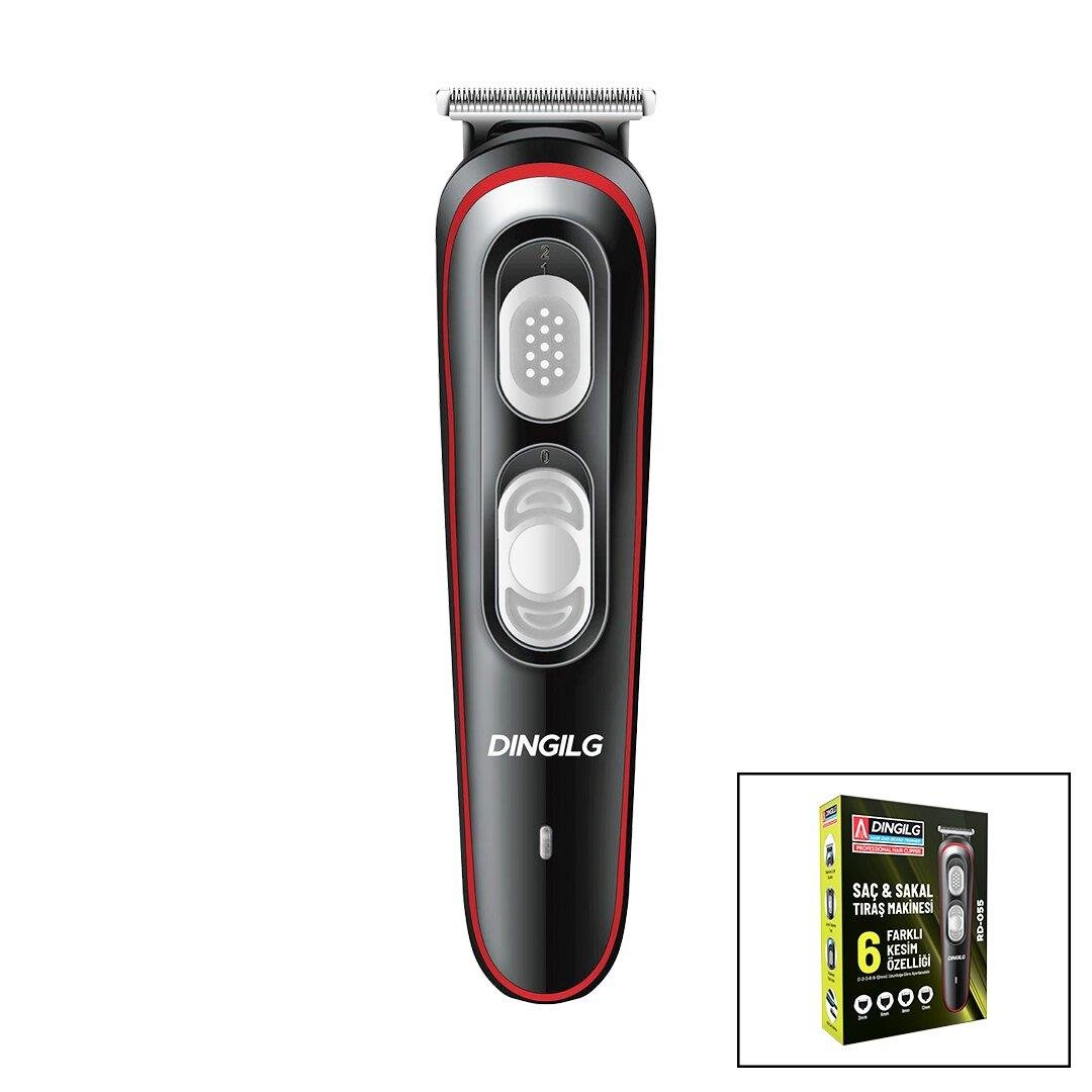 SAÇ - SAKAL KESME TRAŞ MAKİNESİ  6 FARKLI KESİM   USB ŞARJLI   2 KADEME BIÇAK AYARI RD-055 (5293)