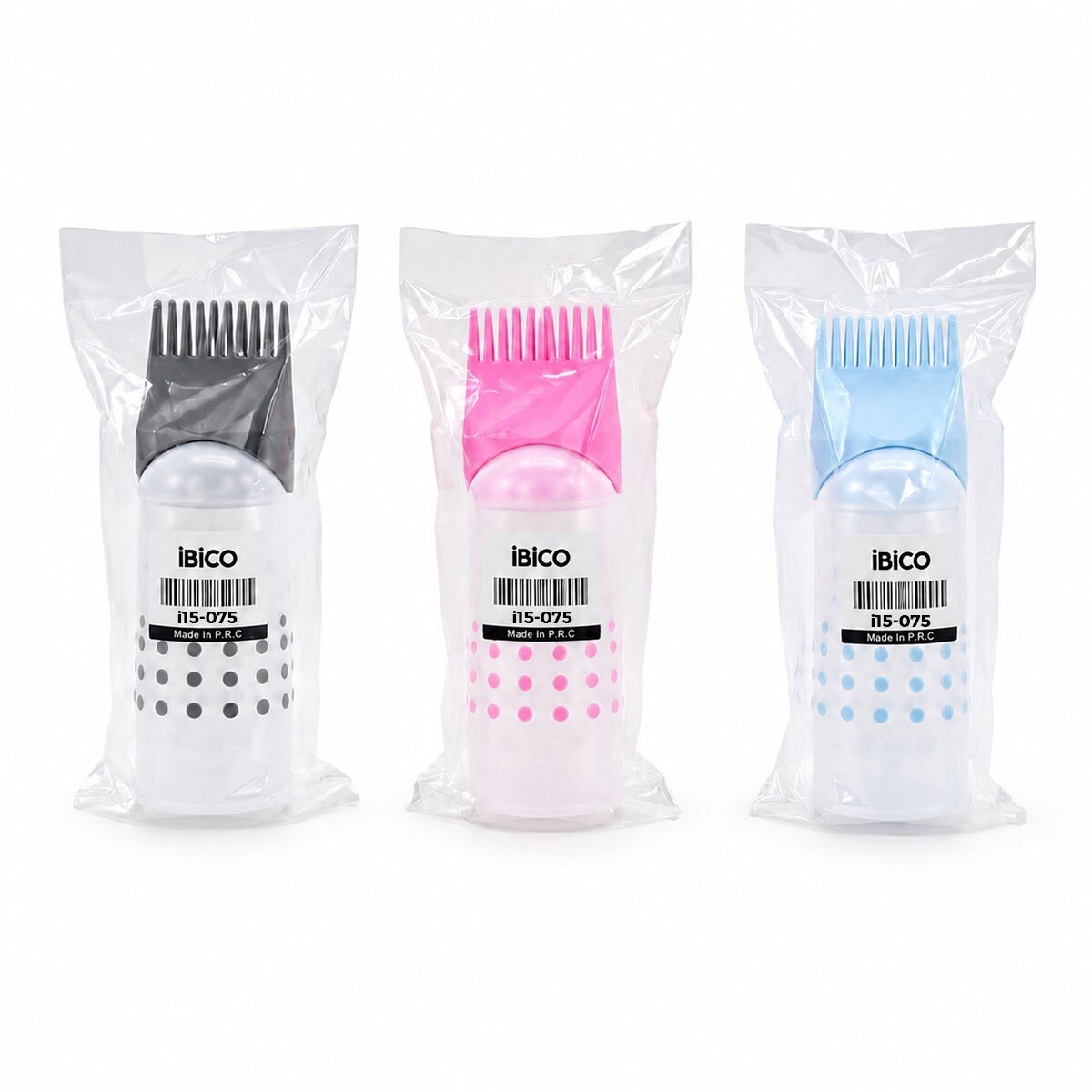 SAÇ BOYAMA TARAK RENKLİ PLASTİK 6OZ ÖLÇEKLİ - ŞEFFAF PLASTİK ŞİŞELİ (5293)
