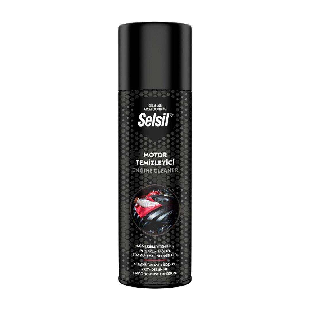 SELSİL OTO - ARAÇ MOTOR TEMİZLEYİCİ - PARLATICI - TOZ YAPIŞMA ENGELLEYİCİ SPREY 500ML (5293)