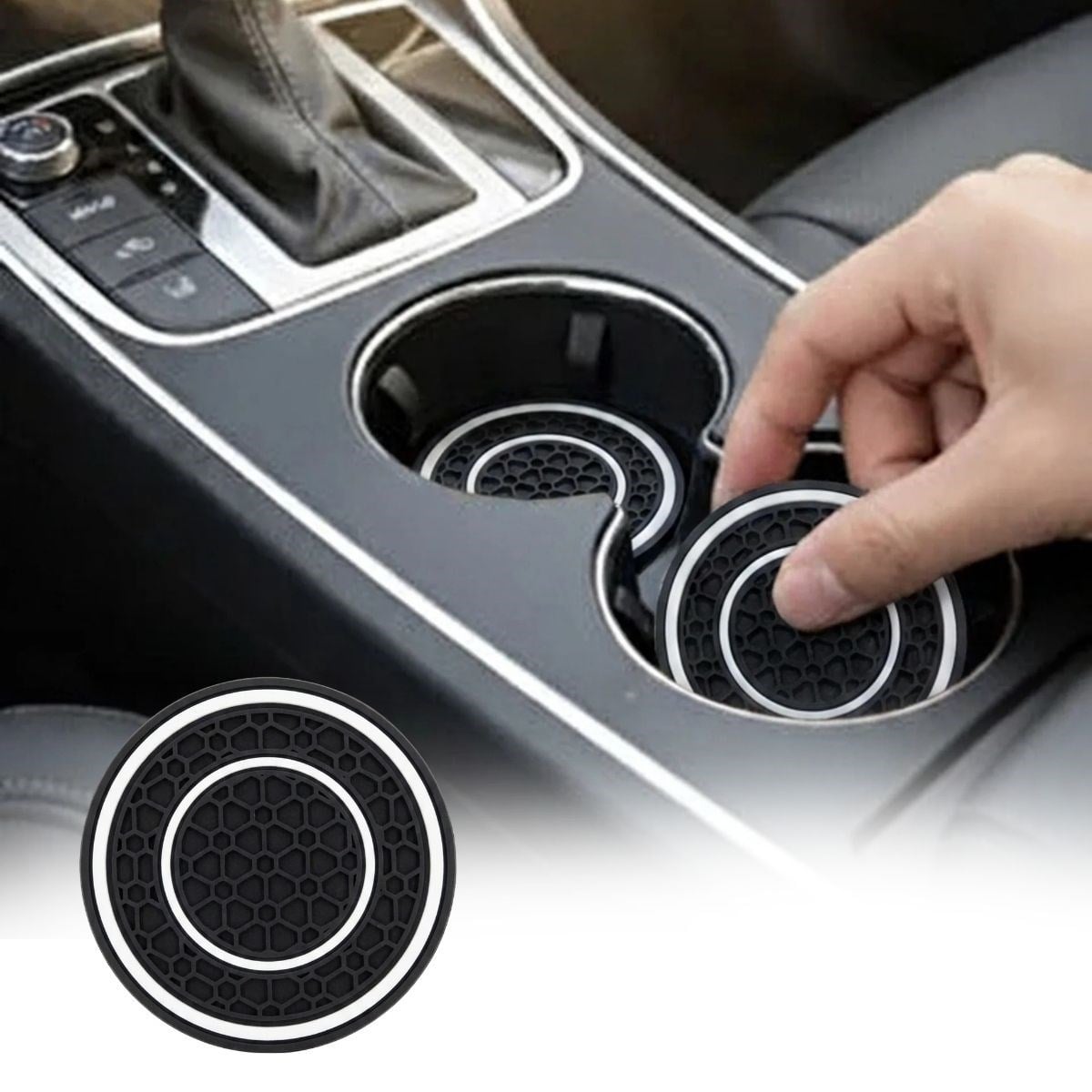 Silikon Araç Bardak Altlığı 70 mm – Kaymaz Telefon ve Para Tutucu Mat (5293)