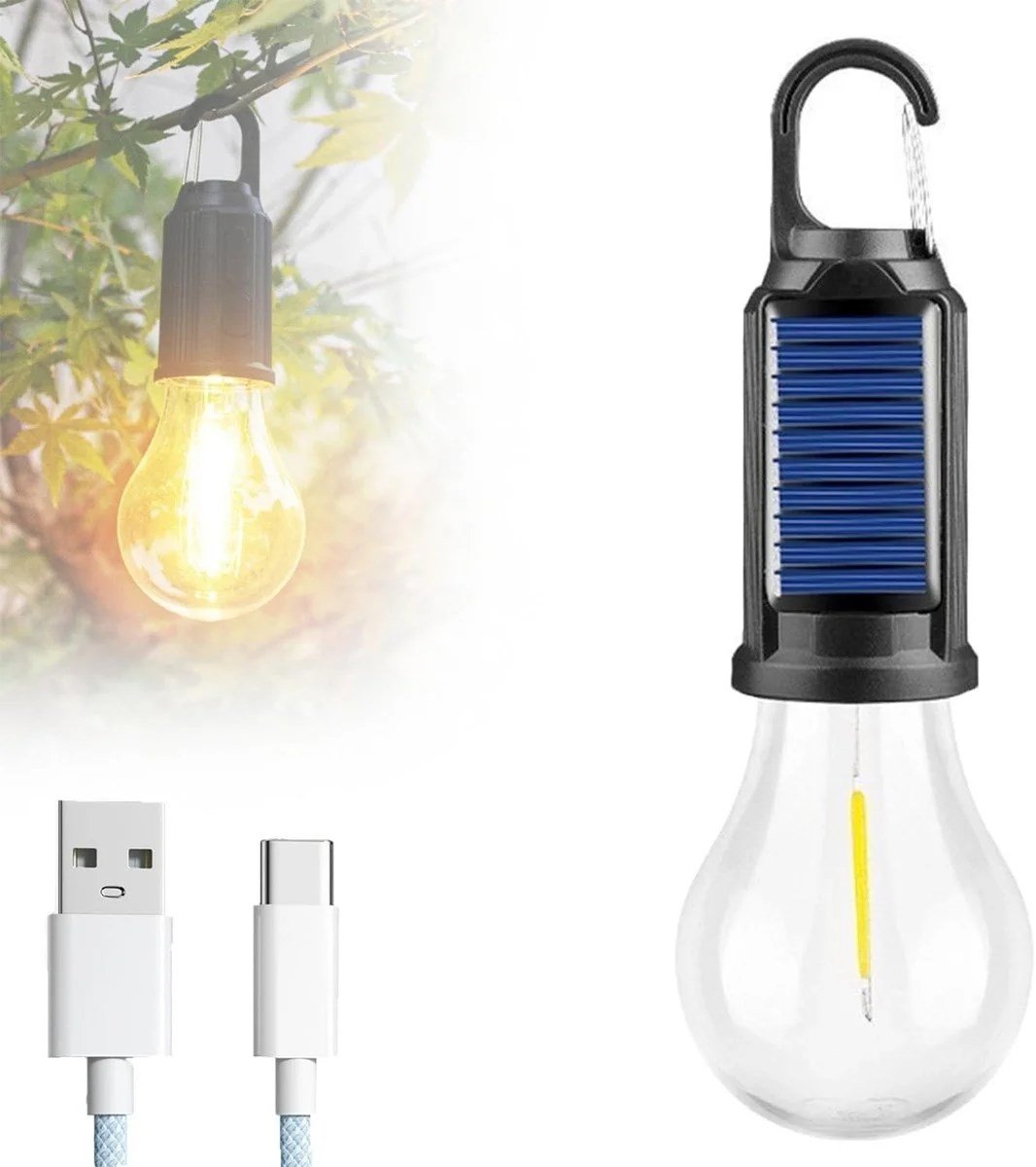 Solar Güneş Enerjili Led Ampul 3 Modlu Uzaktan Kumandalı Solar Camping Lamp (5293)