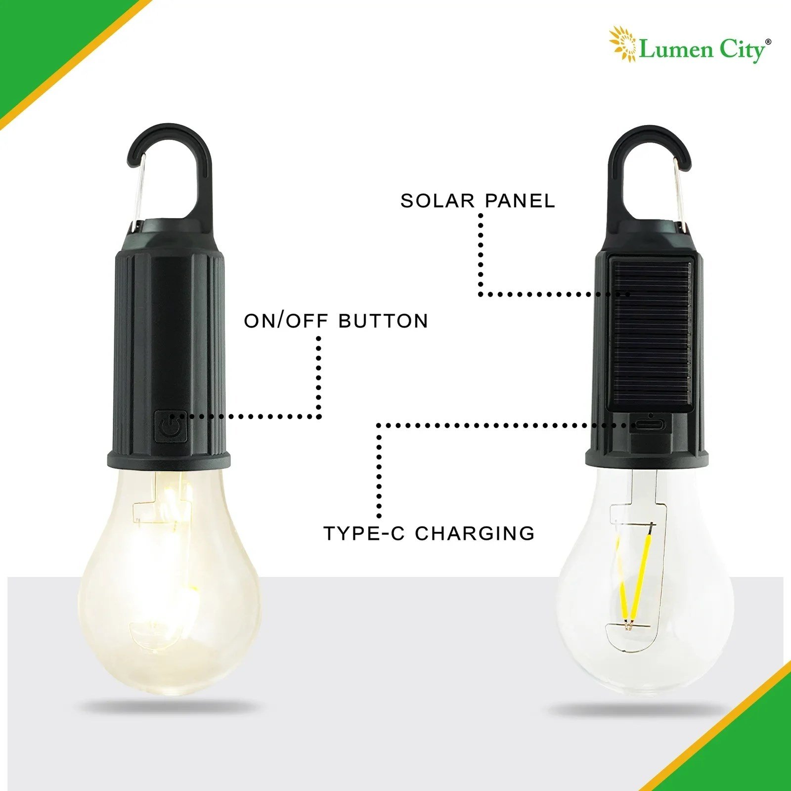 Solar Güneş Enerjili Led Ampul 3 Modlu Uzaktan Kumandalı Solar Camping Lamp (5293)