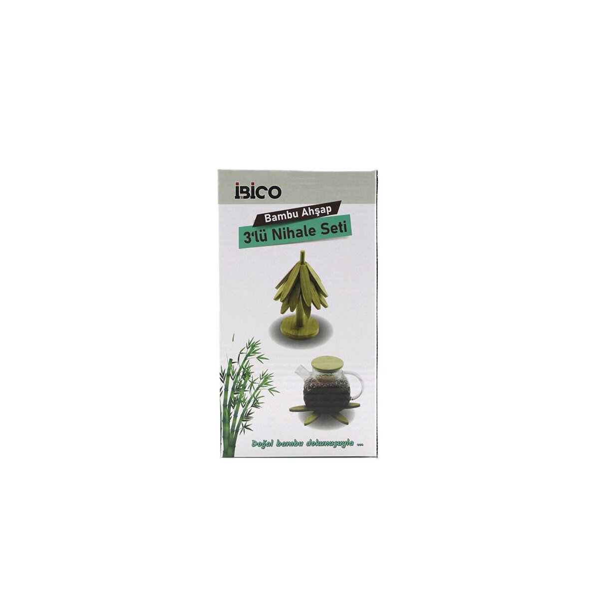 STANDLI=AĞAÇ MODEL 2PCS AHŞAP BAMBU KATLANIR NİHALE YAPRAKLI ÇİÇEK MODELİ= ÇAP: 20CM (5293)