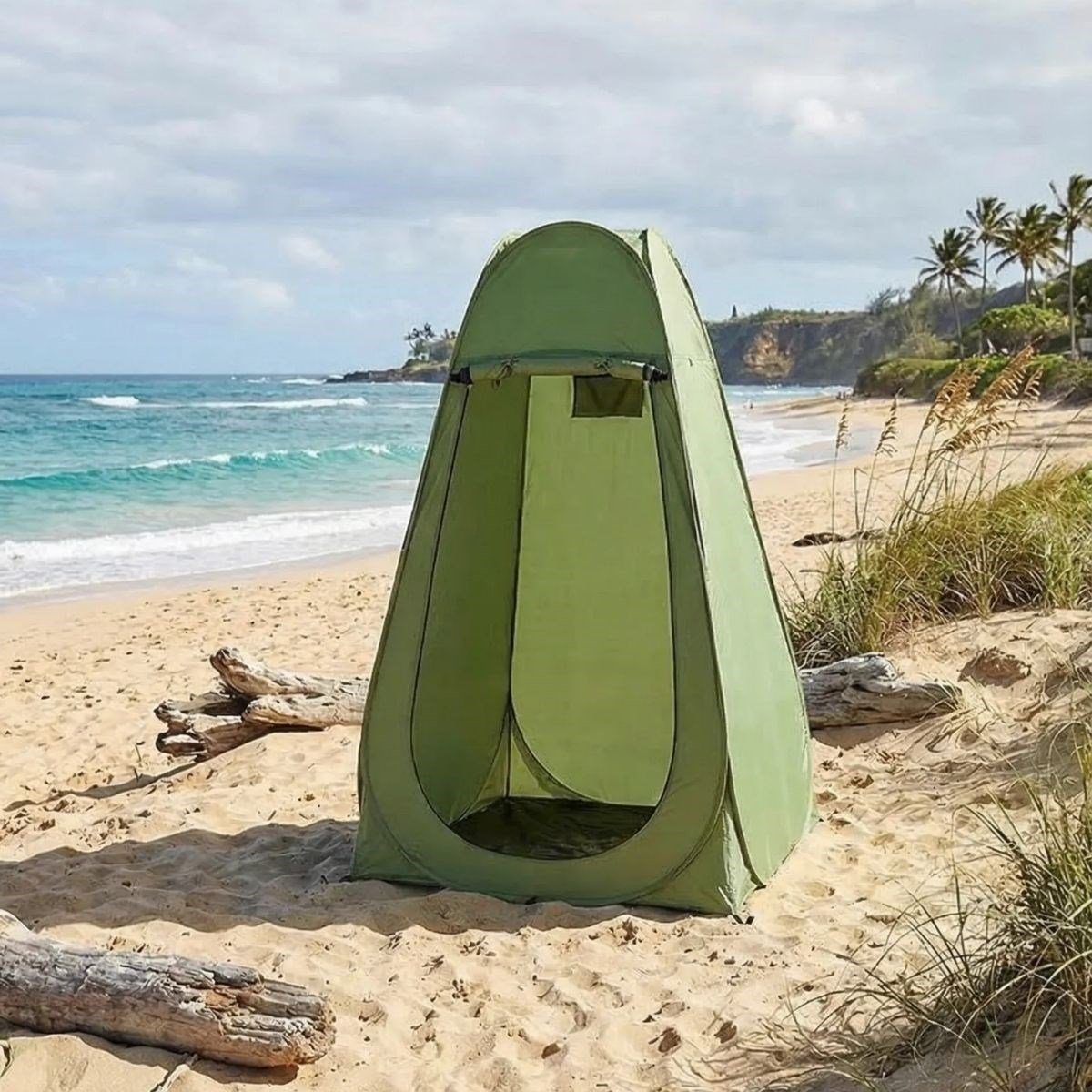Tek Kişilik Yarı Otomatik Portatif Giyinme Kabini Çadırı – Plaj, Kamp, Duş ve Soyunma Kabini Outdoor Çadır 120x120x190 cm (5293)