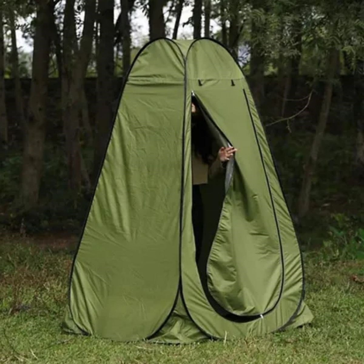 Tek Kişilik Yarı Otomatik Portatif Giyinme Kabini Çadırı – Plaj, Kamp, Duş ve Soyunma Kabini Outdoor Çadır 120x120x190 cm (5293)