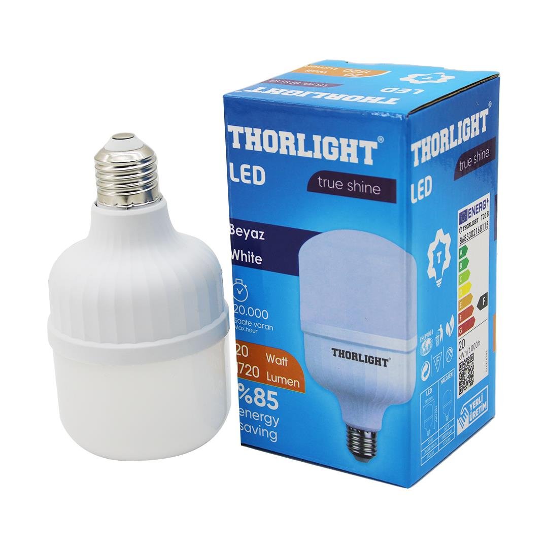 THORLIGHT 20W E27 TORCH T-SHAPE BEYAZ LED AMPUL T-20B (5293)