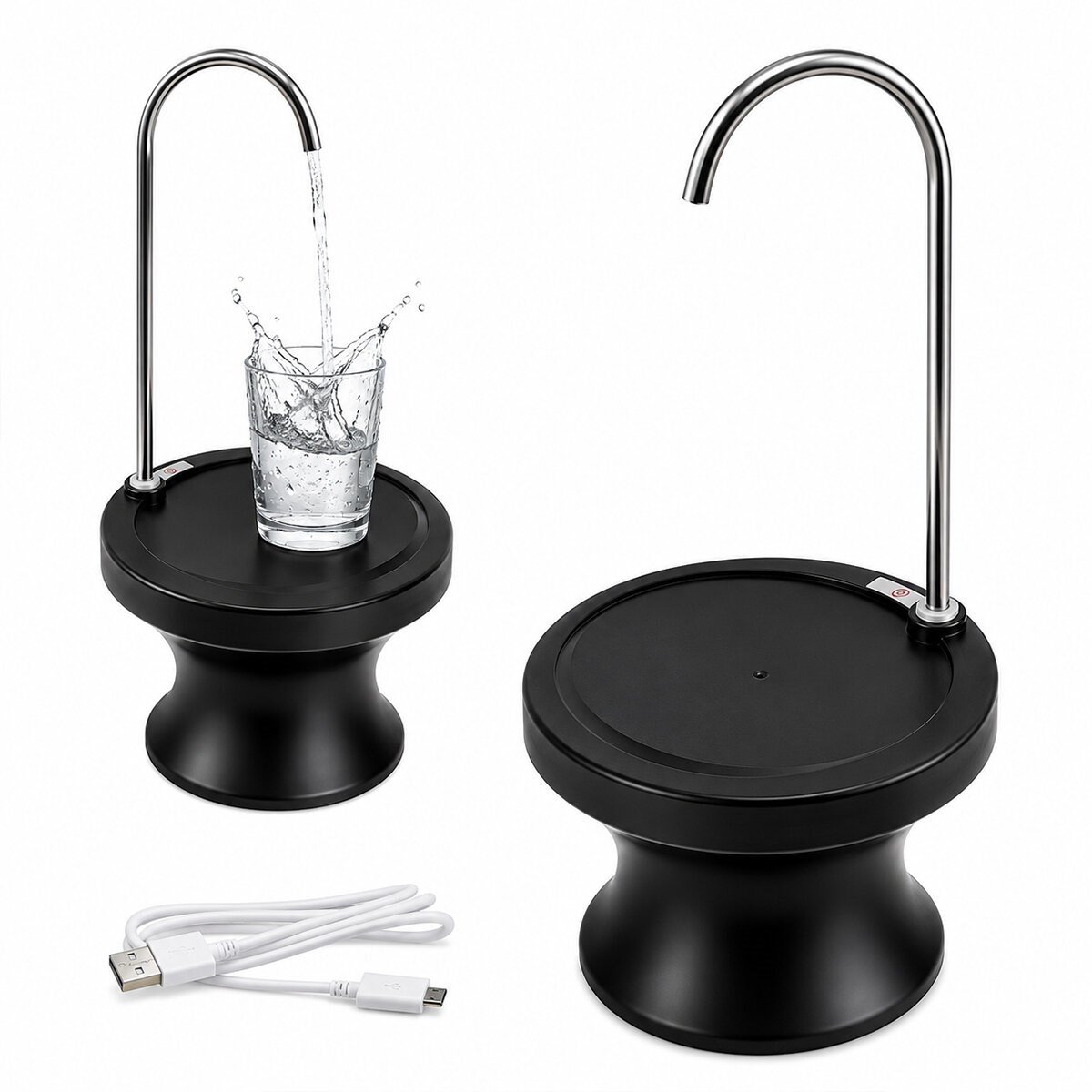 USB ŞARJLI - OTOMATİK DAMACANA SU POMPASI - STAND 360° BAŞLIK NRX-4337 (5293)