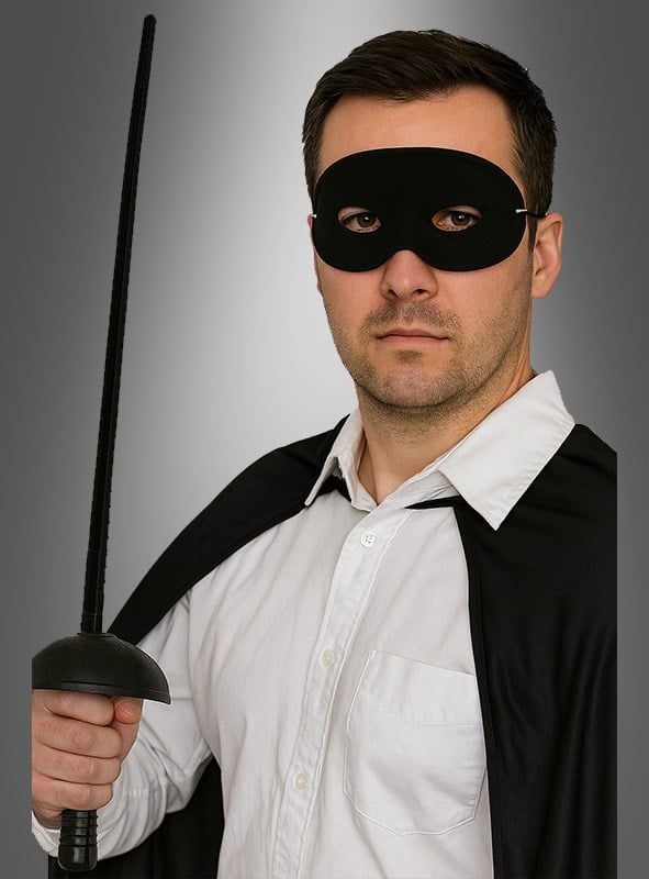 Zorro Kostüm Plastik Aksesuar Seti – Maske ve Kılıç (67 cm) (5293)