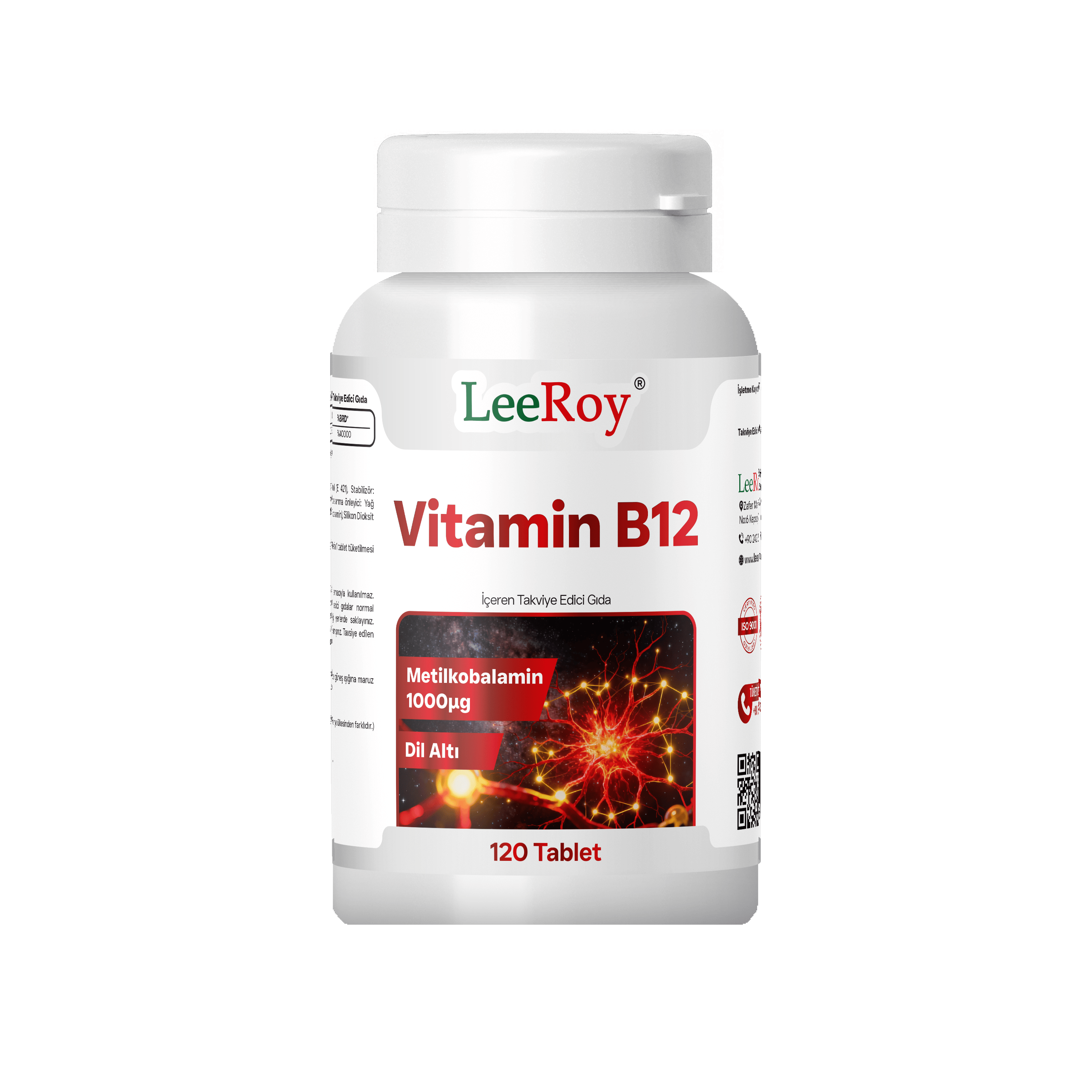 Leeroy B12 Çilek Aromalı Dil Altı 120 Tablet