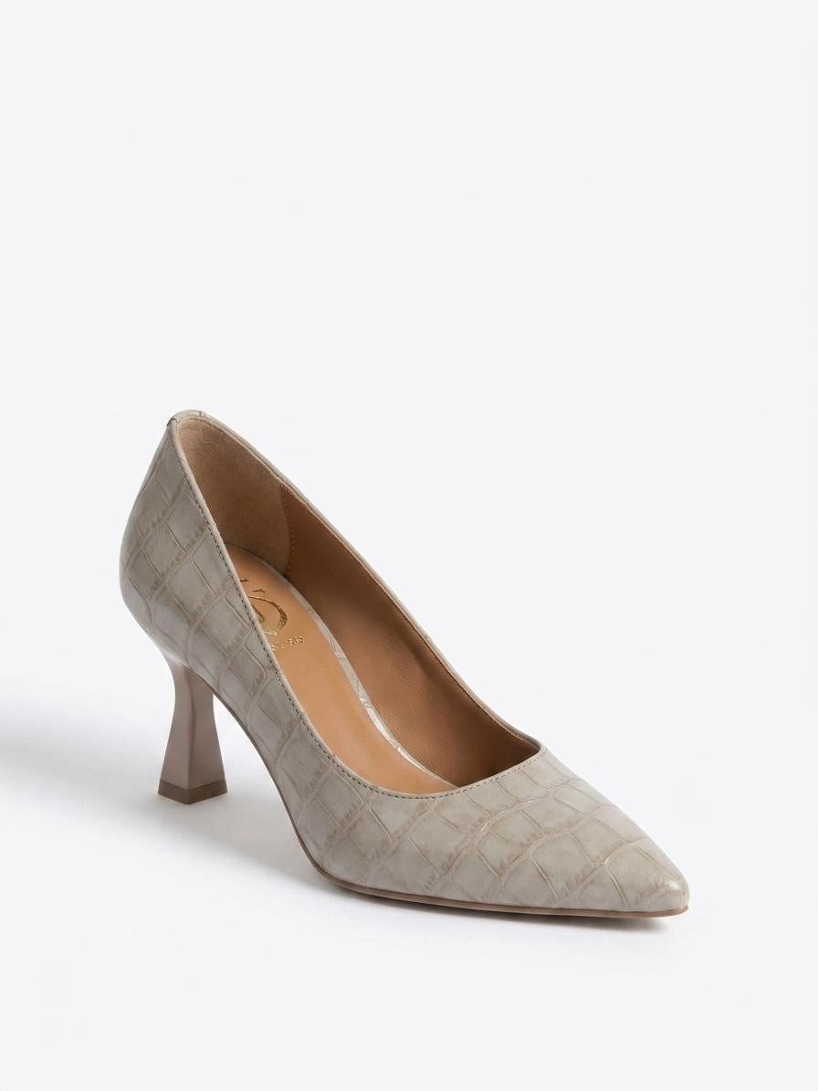 Kadın Flora Bej Kroko 6 Cm İnce Topuklu Stiletto  