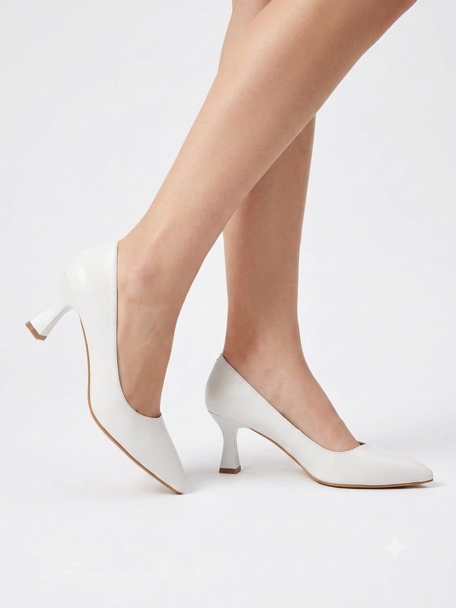 Kadın Flora Beyaz 6 Cm İnce Topuklu Stiletto  