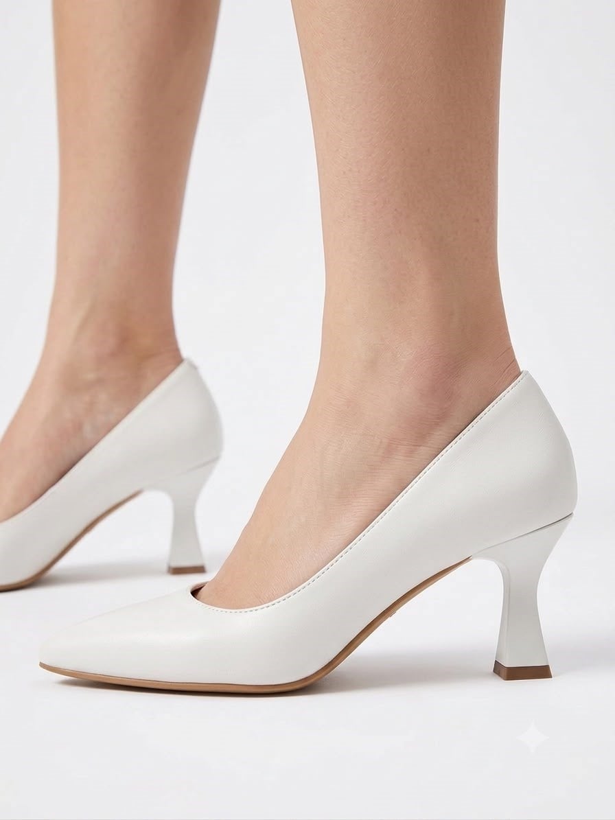 Kadın Flora Beyaz 6 Cm İnce Topuklu Stiletto  