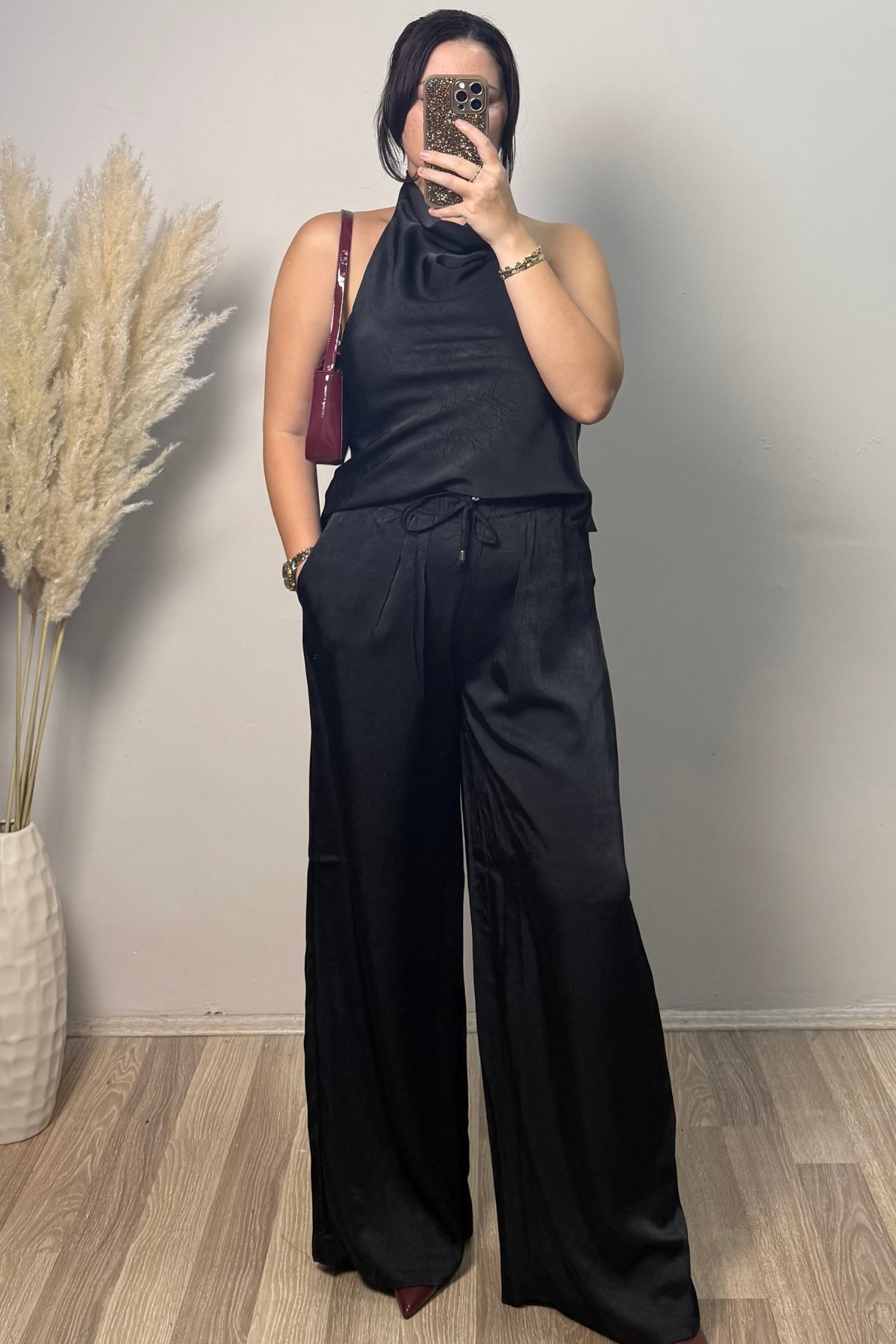 Bluz Pantolon Premium Siyah Takım