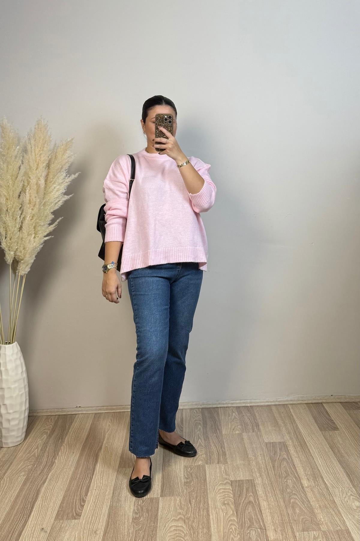 Pembe Premium Oversize Kazak