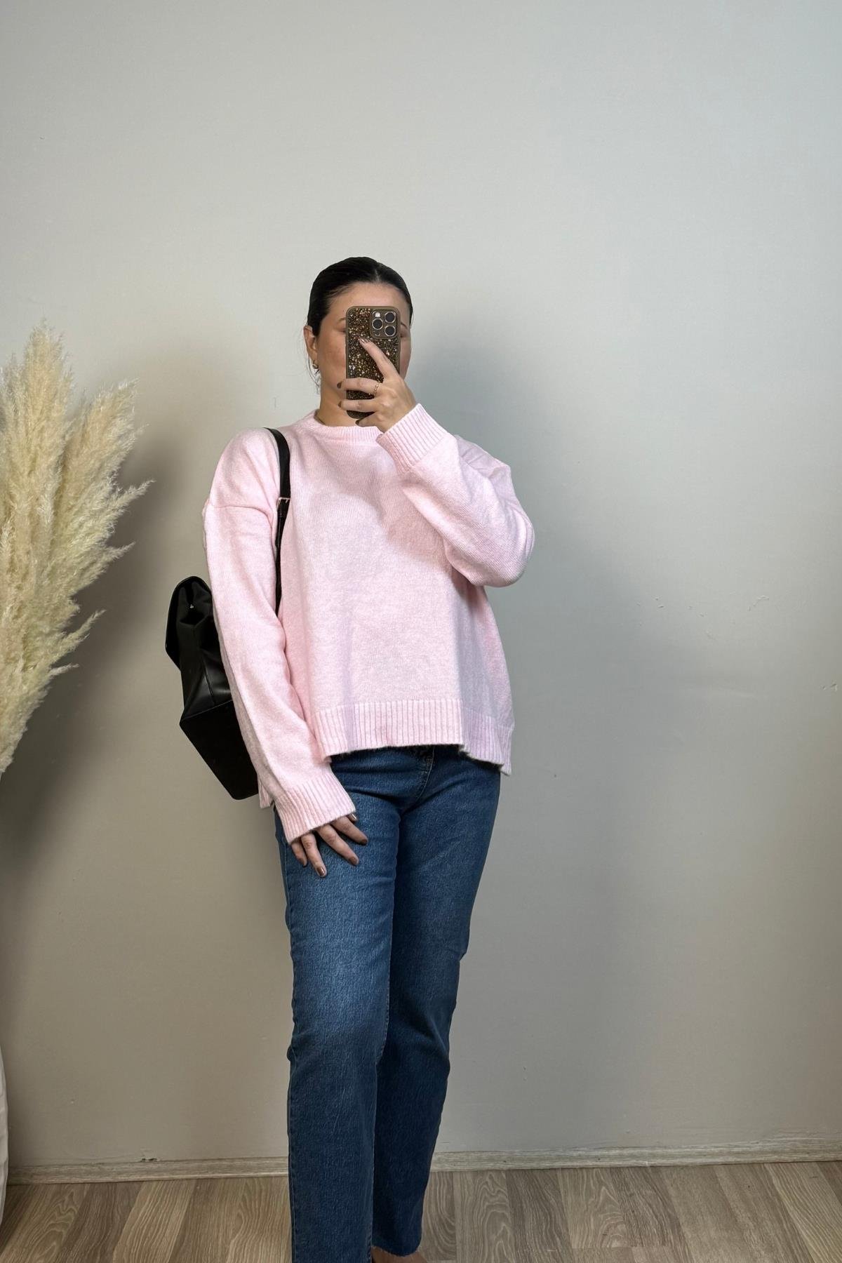 Pembe Premium Oversize Kazak