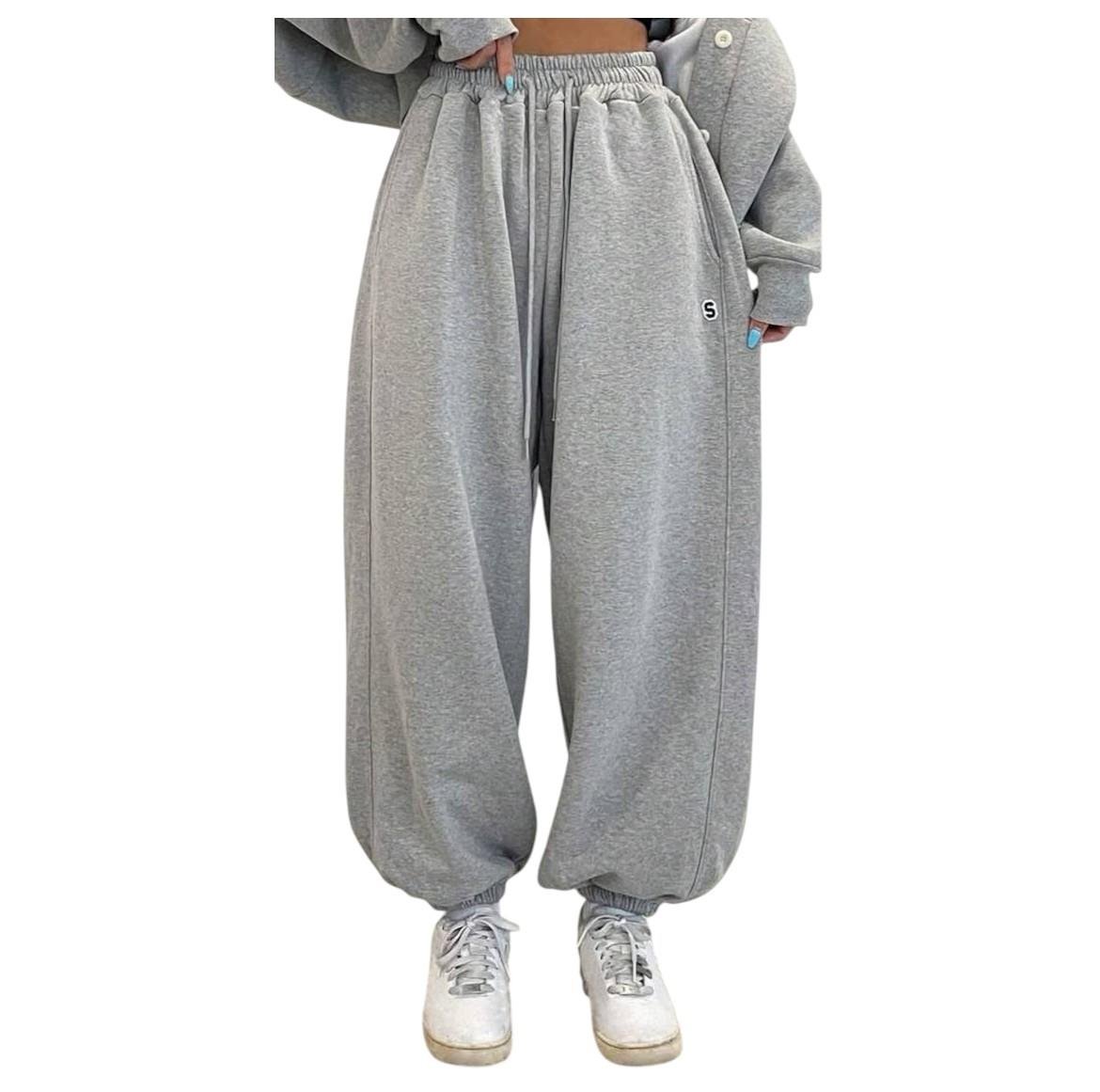 Gri Unisex Oversize Jogger Eşofman Altı