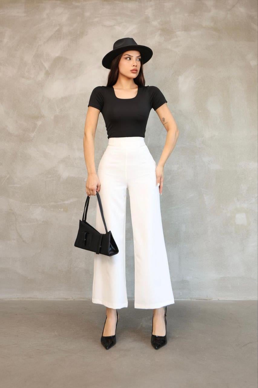 Kadın Beyaz Mango Model Pantolon