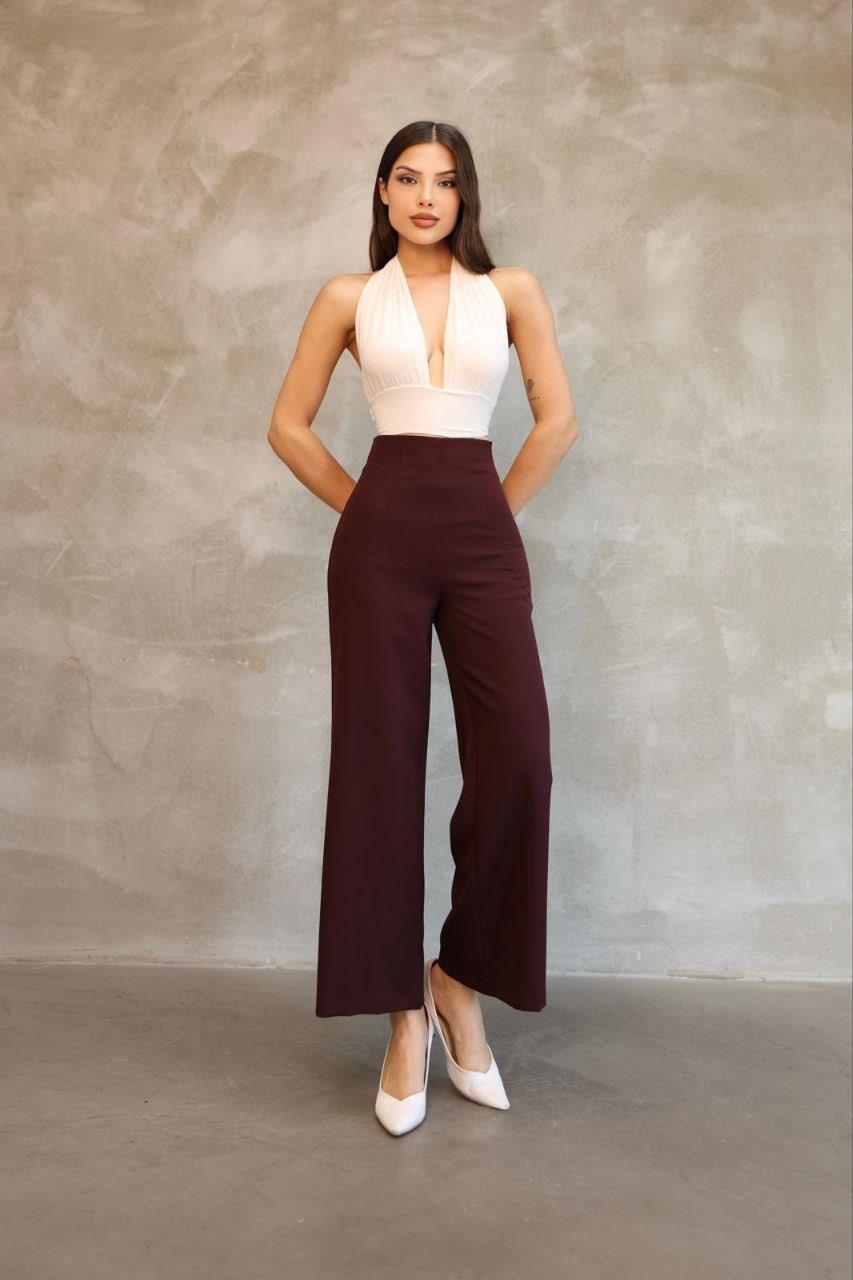 Kadın Bordo Mango Model Pantolon