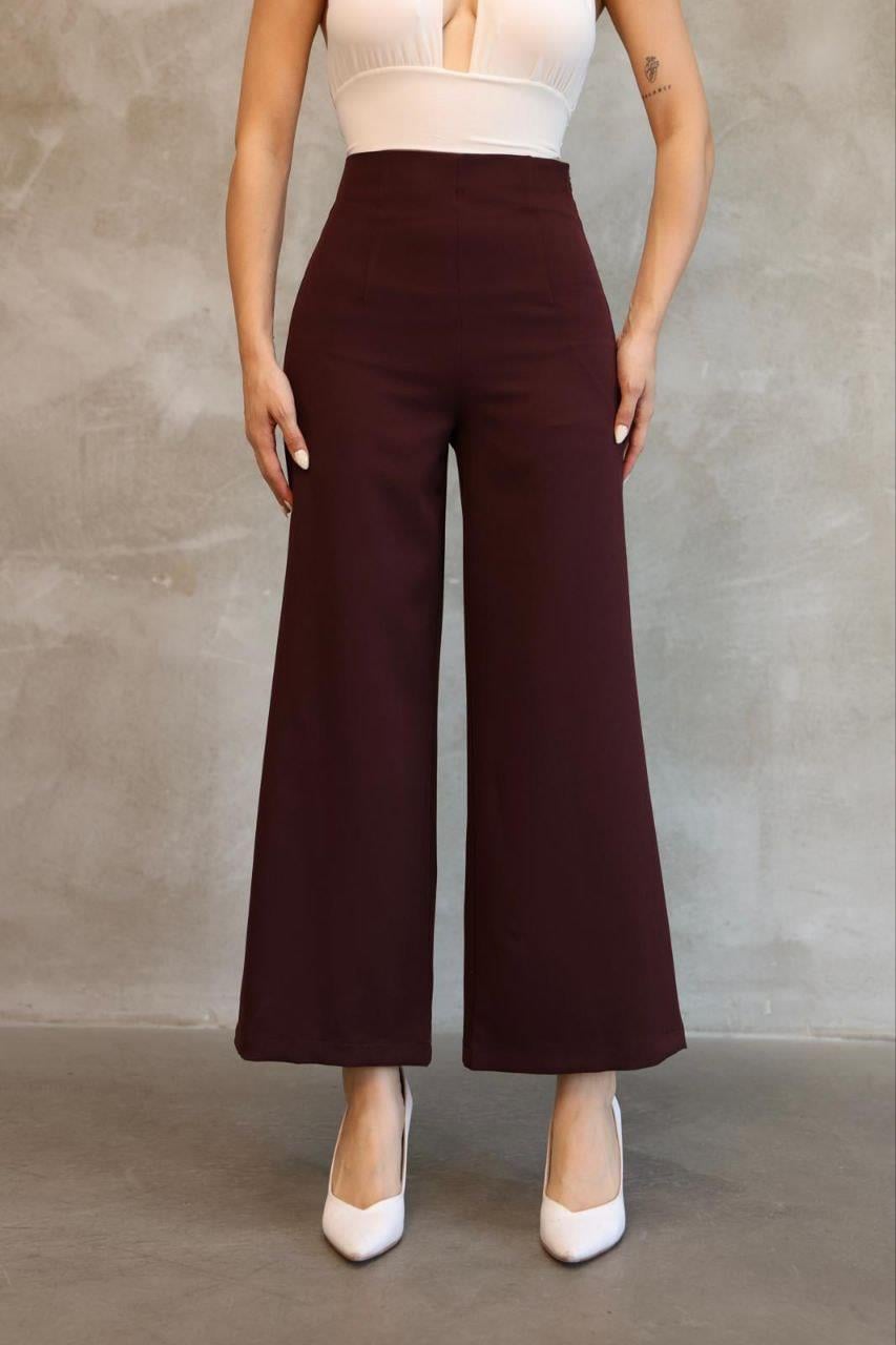 Kadın Bordo Mango Model Pantolon