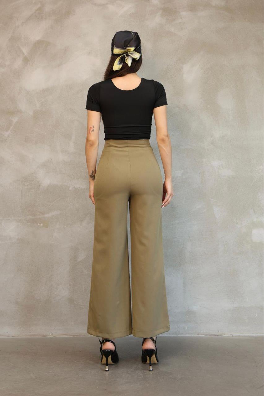 Kadın Haki Mango Model Pantolon