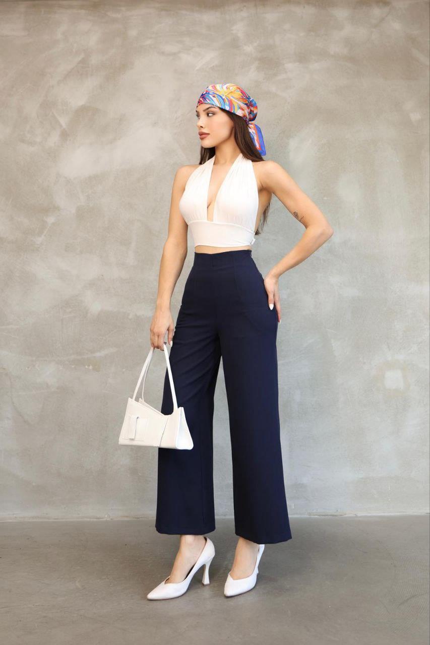 Kadın Lacivert Mango Model Pantolon