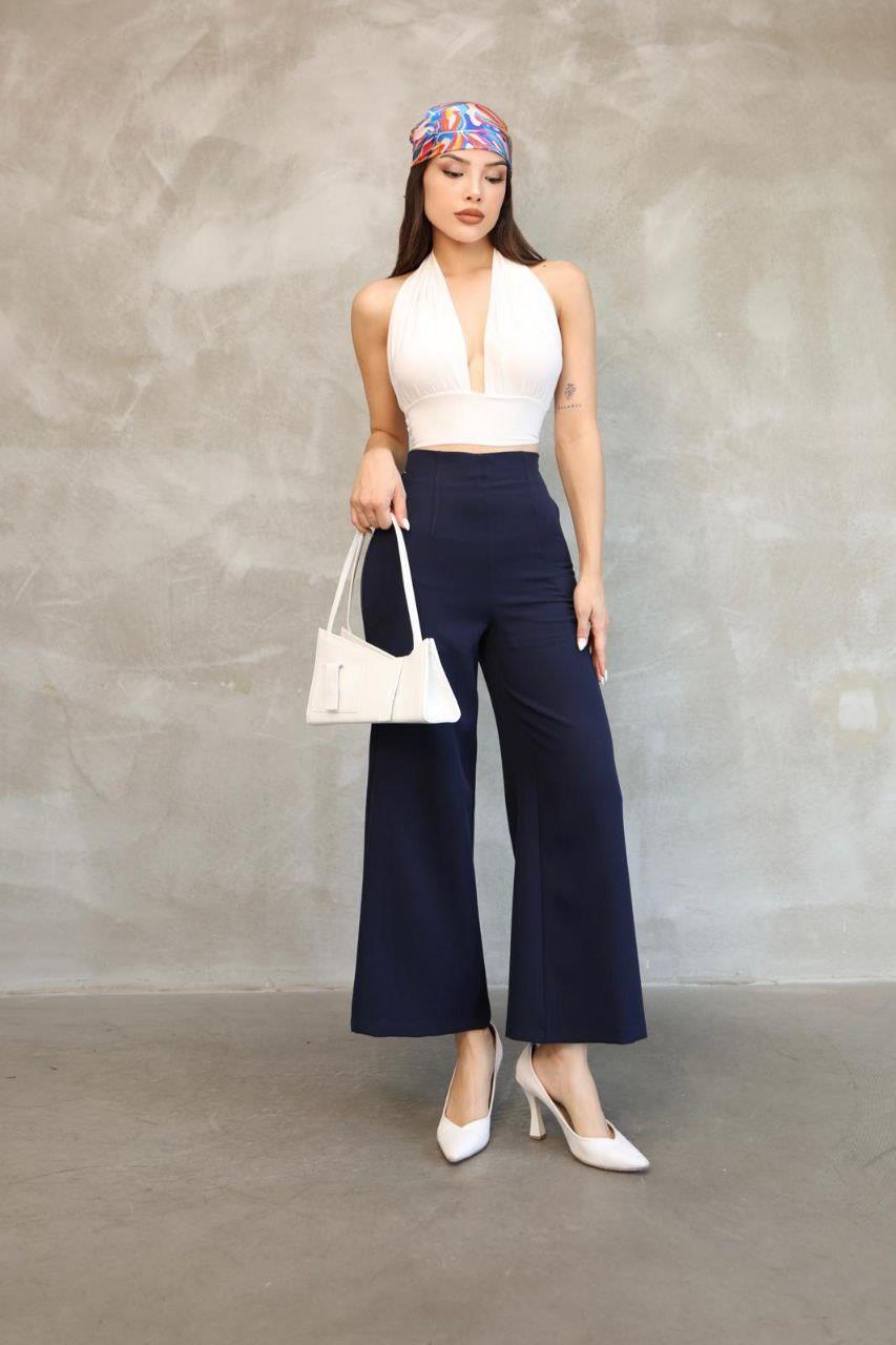Kadın Lacivert Mango Model Pantolon