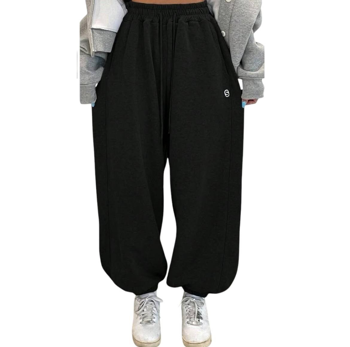 Siyah Unisex Oversize Jogger Eşofman Altı