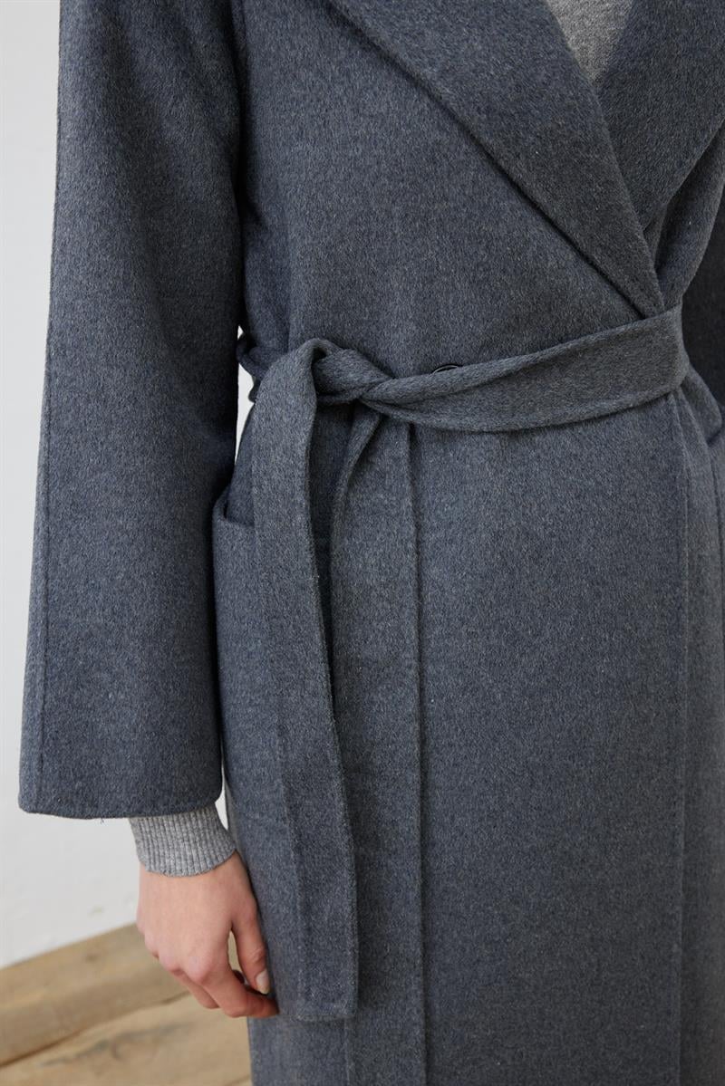 PREMIUM SELECTION WOOL CASHMERE OVERSIZE COAT GREY