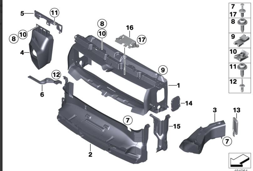 BMW F20 F21 LCI M Paket Sağ Fren Hava Kanalı (Brake Air Duct)