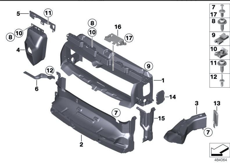 BMW F20 F21 LCI M Paket Sol Fren Hava Kanalı (Brake Air Duct) 