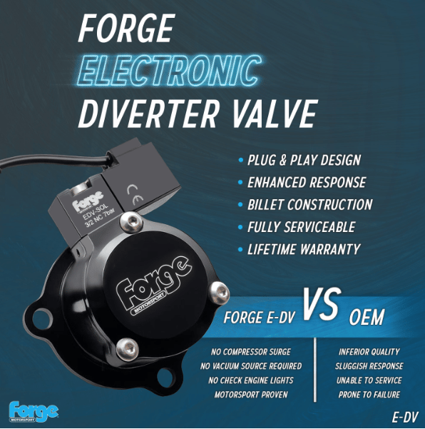 Forge Motorsport Atmospheric Dump Valve (E-DV) – Mini Cooper S / Peugeot 207-208 GTI / Citroën DS3 | FMEDV102A