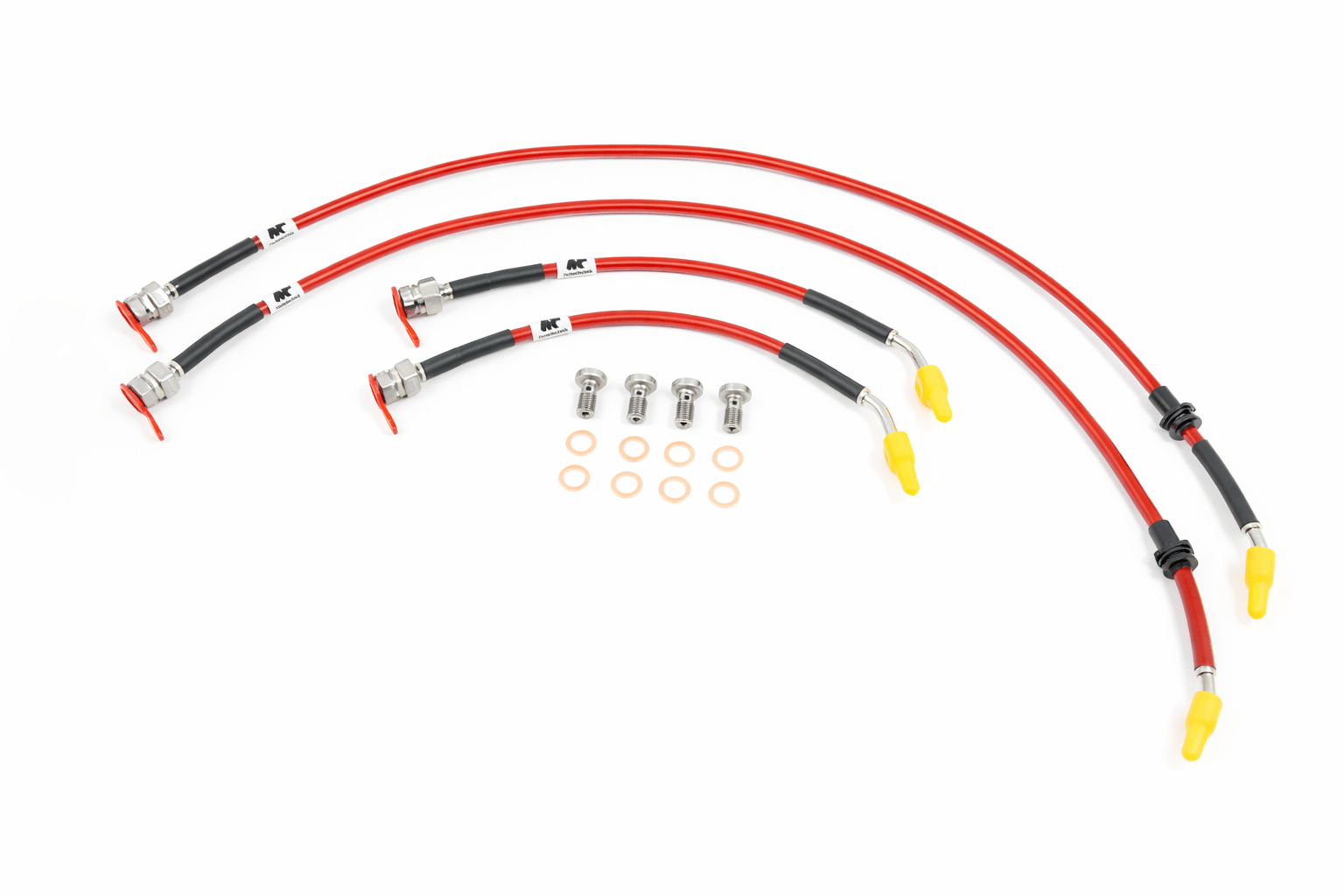 Forge Motorsport VW Golf M7 Çelik Fren Hortum Seti (4 Parça) – HT-VW-4-128R 10 mm