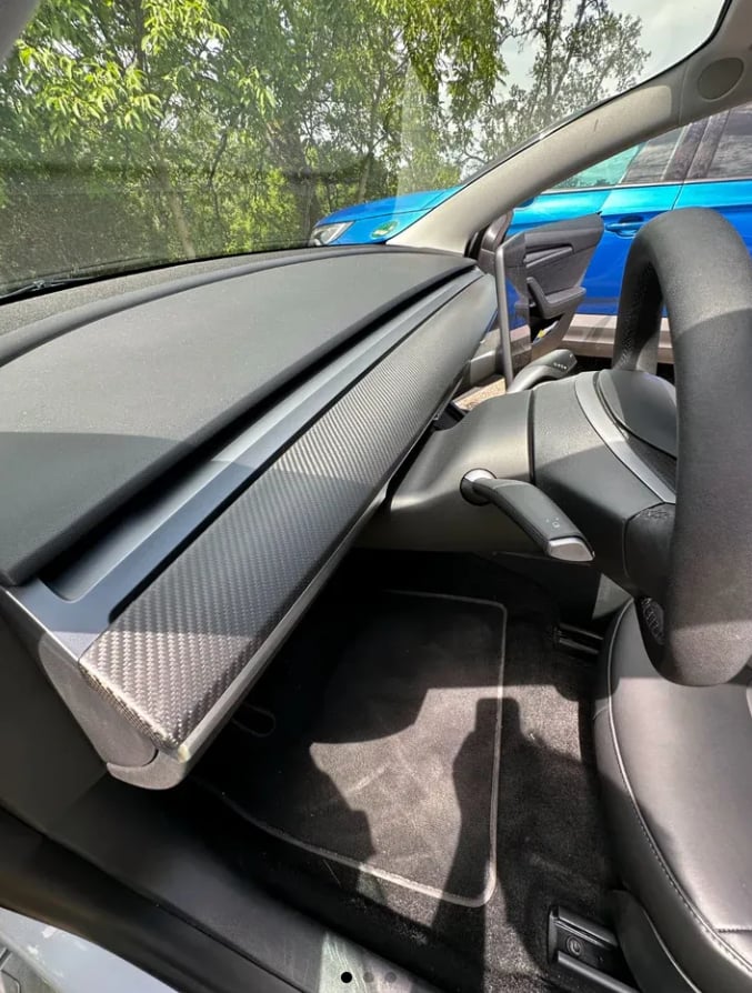 MAX AUTO CARBON TESLAPANEL TESLA MODEL 3 MODEL Y için MAX CARBON Performance gösterge paneli alt çıta kapak MAX CARBON