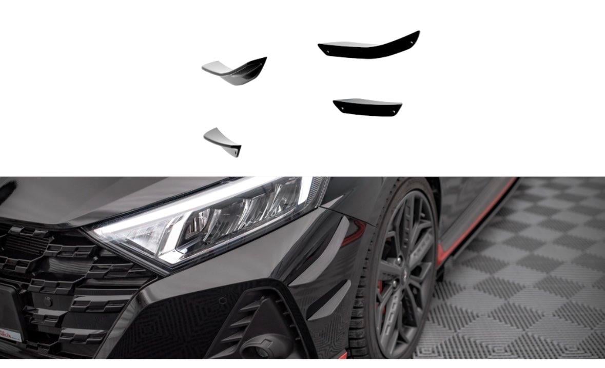 MAXTON HY-I20-3-N-CAN1 Front Bumper Wings (Canards) Hyundai I20 N Mk3
