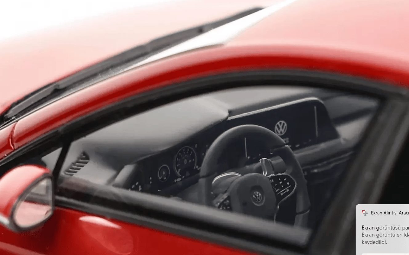 OttOmobile Volkswagen Golf VIII GTI 2021 – 1:18 Ölçekli Model, Kings Red Metallic (OT405)