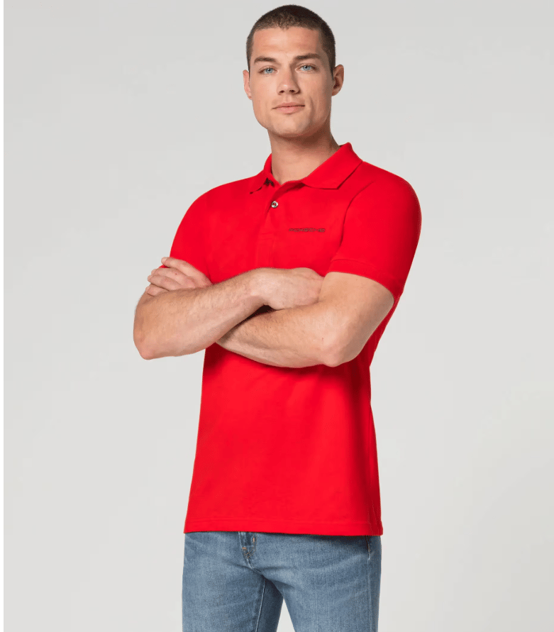 Porsche Kırmızı Erkek Polo T-Shirt – Essential Collection