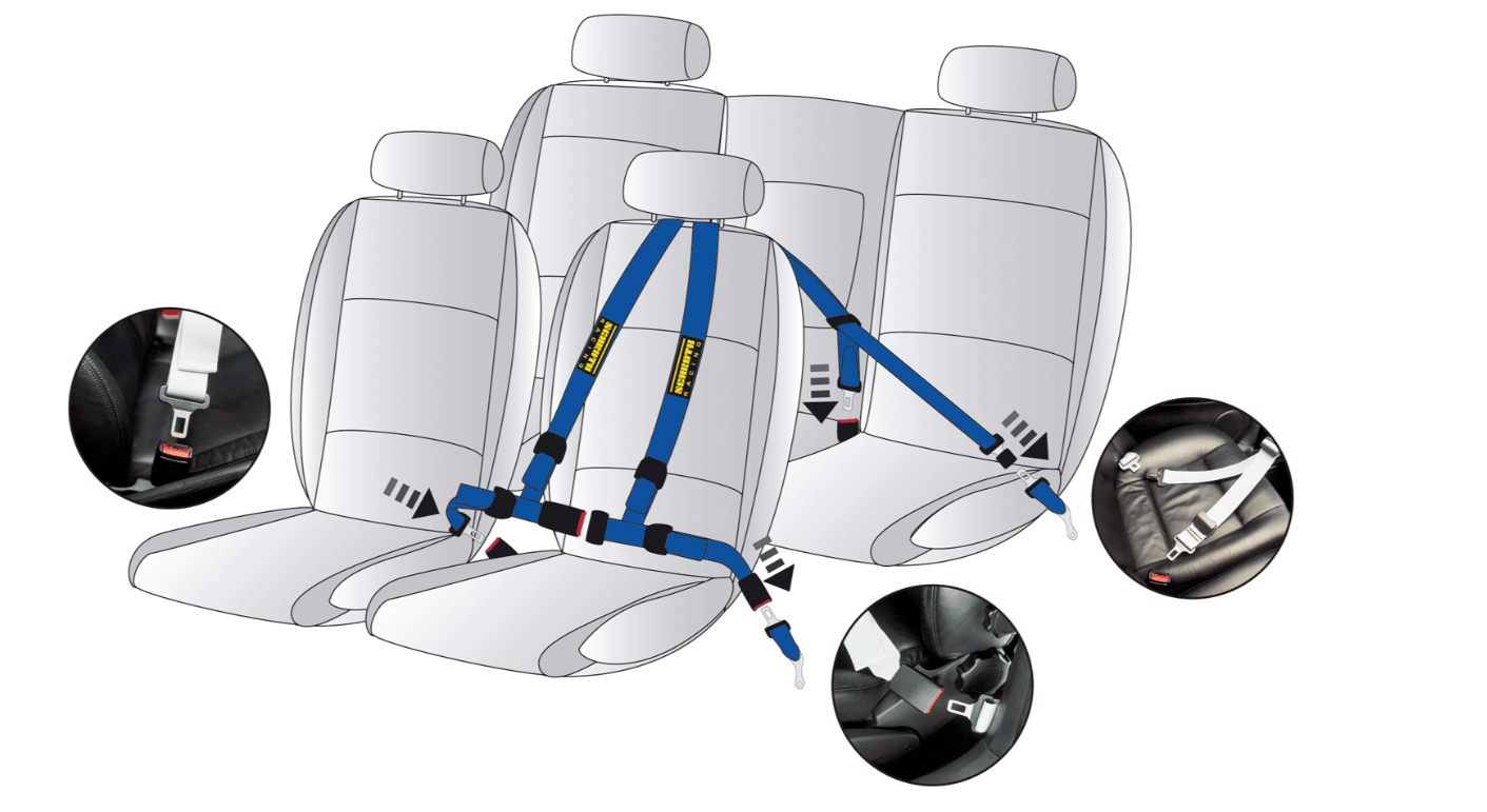 Schroth QuickFit 4 Nokta Spor Emniyet Kemeri (Sol) – BMW E46 Uyumlu 4812LS