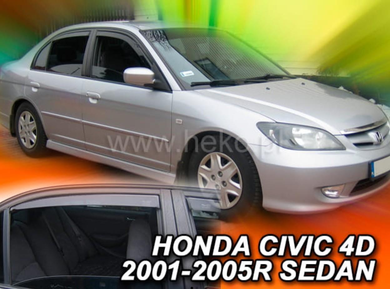team heko 17168 Wind deflectors HONDA Civic VII 2001-2005 4d sedan (rear deflectors included)