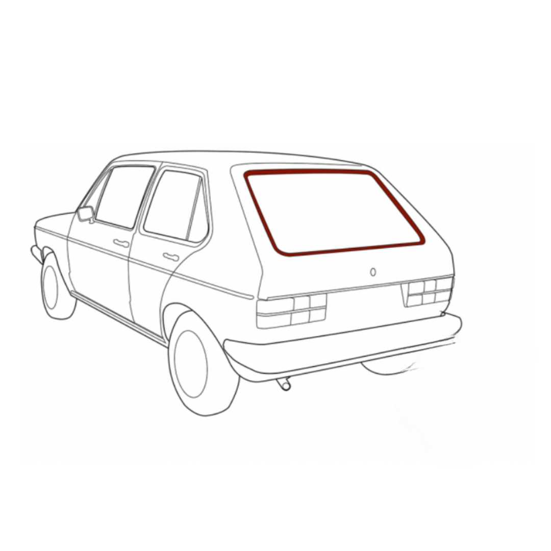 Volkswagen Golf MK1 Arka Cam Contası (Krom Çıtası Yuvalı) – 845.171.521 A