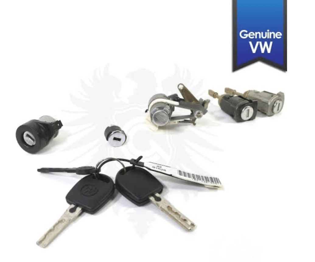 vw 111241158762 VW Mk4 Golf Jetta Valet Key Door Ignition Lock Cylinder Tumbler Set