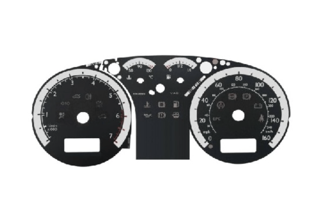 vw 5055943112018 Cluster Clock Overlay Instrument For VW Golf Mk4 / Bora - IMMO 01 (AGU)