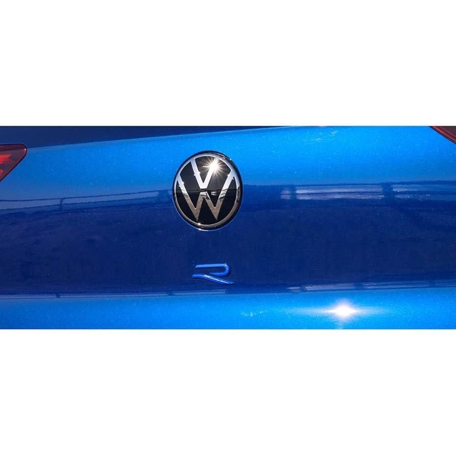 VW 5H0853675S502 Original VW lettering R tailgate emblem tuning sport logo sticker design blue