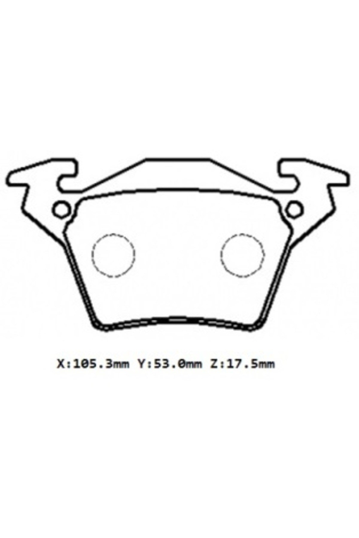 -ParçaAnında Vıto- W638- 96-03 Arka Fren Balatası (DİSK)113-114-108-110-112 (105.3X53X17.5) Oem No: